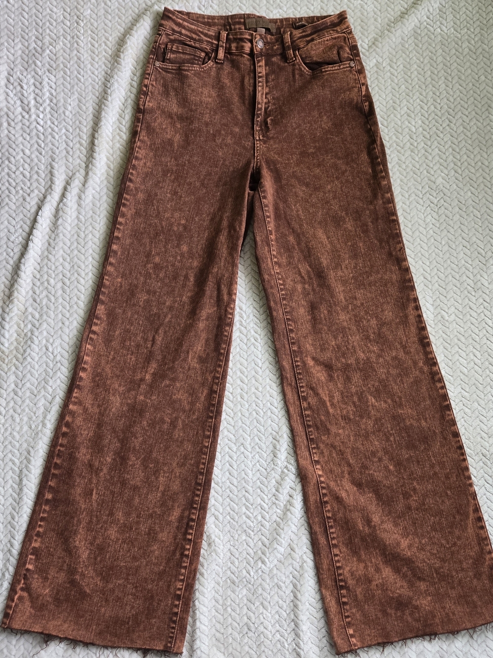 Judy Blue Garment Dyed High Rise Straight Leg Jeans Burnt Orange Size 9/29